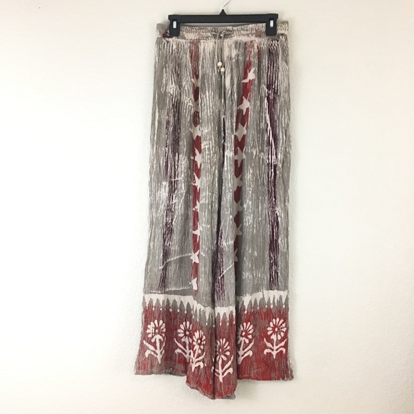 Just Cruising Wide Leg Boho Festival Pants - Picture 4 of 8